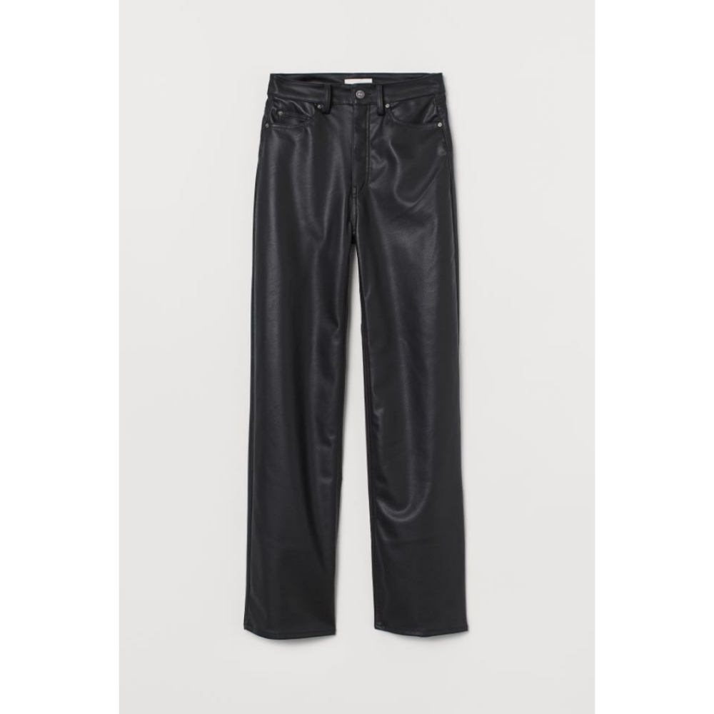 H&M Faux Leather High Waist Pants